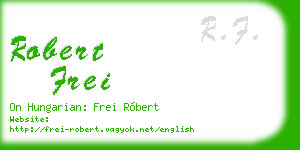 robert frei business card